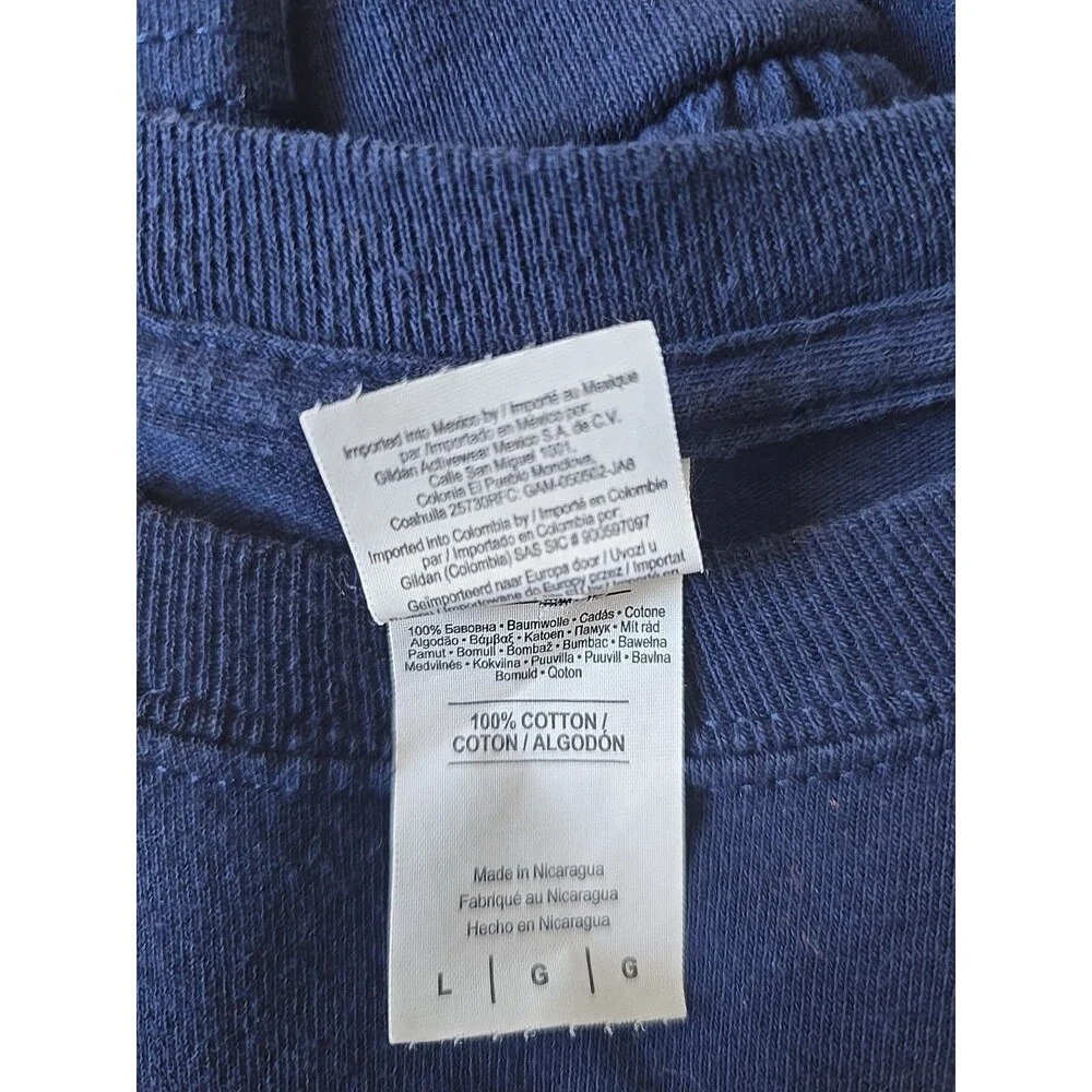 SOUTHERN GIRL Women's HELLO FALL PUMPKIN TRUCK LONG SLEEVE SHIRT LARGE NAVY BLUE - Picture 10 of 10